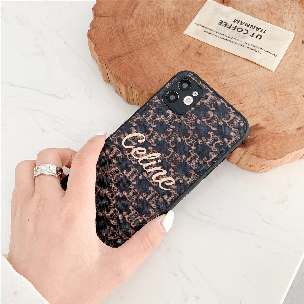 Ốp điện thoại nhựa mềm in logo CELINE cho iPhone15 14 13 12 mini 11 PRO MAX 6/6s 7/8plus SE2 X/XS XR XSMAX #HG3885
