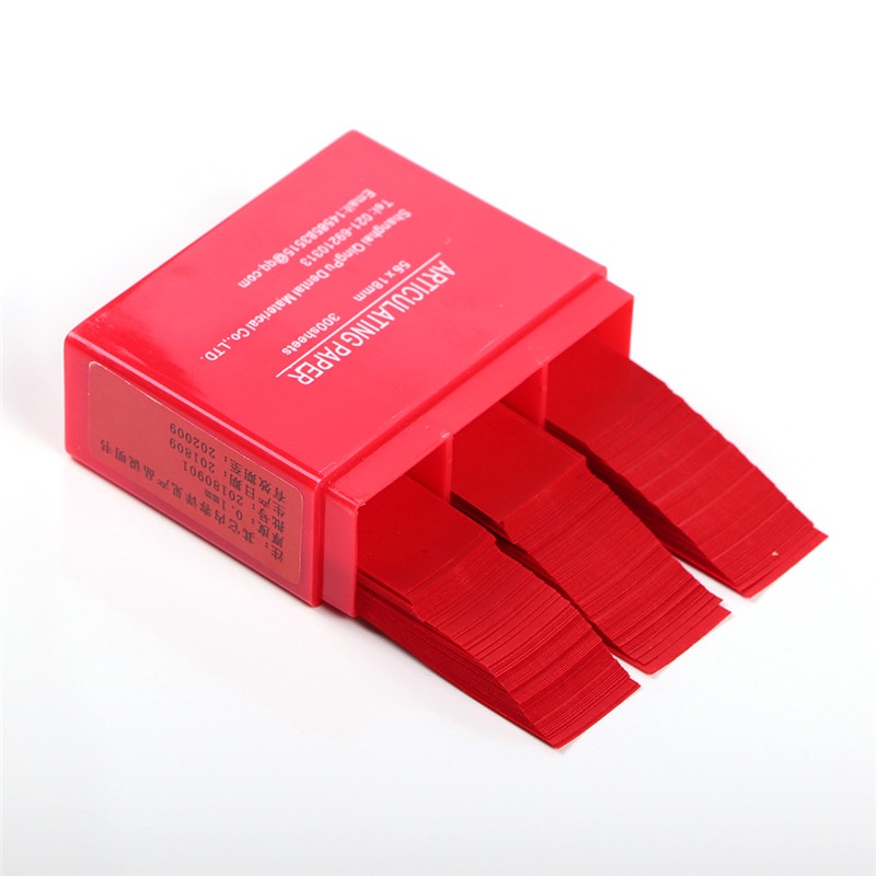 Hộp 300 Tờ Giấy Cách Ly Màu Đỏ/Xanh Dương 55*18m Chuyên Dùng Trong Nha Khoa