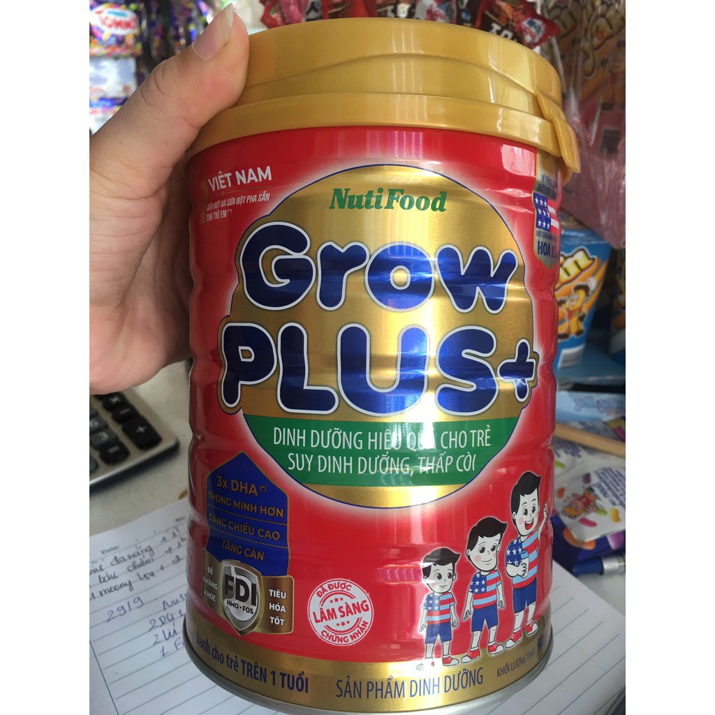 {Mẫu mới}Sữa NutiFood Grow plus+ đỏ 900g