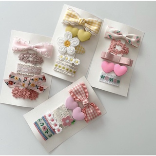 Set kẹp tóc handmade Hàn Quốc cho bé gái