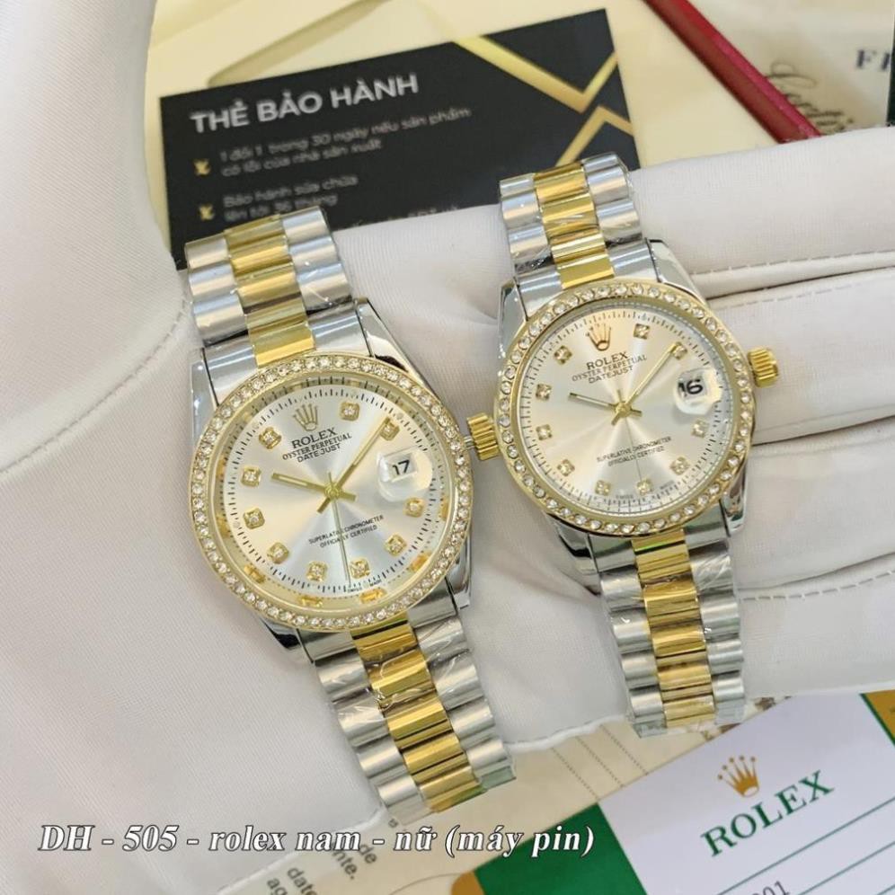 Đồng hồ nam nữ Role - unisex viền đá dây kim loại chống nước - DH505 shop2222