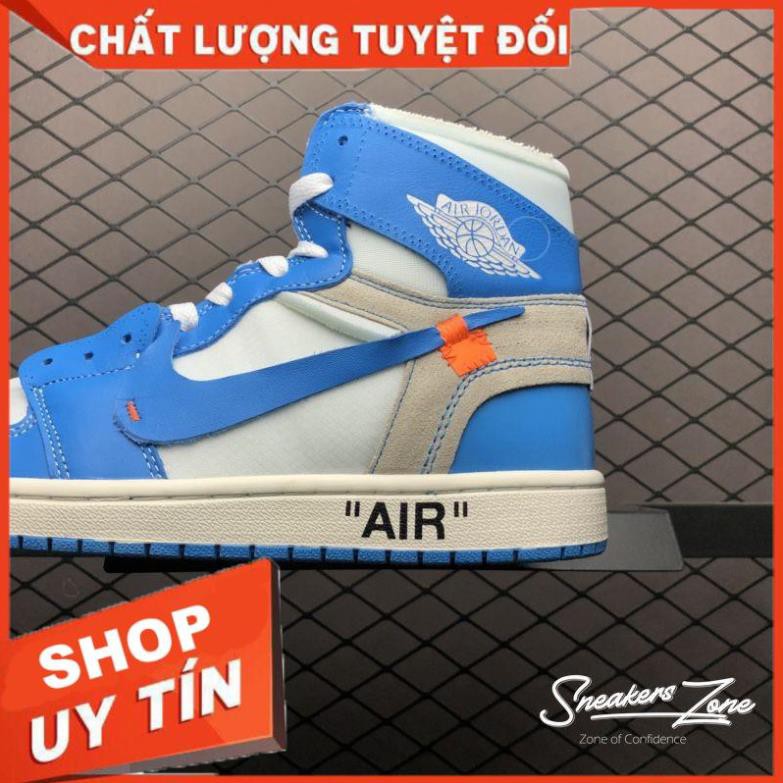 (FREESHIP+HỘP+QUÀ) Giày thể thao AIR JORDAN 1 OFF WHITE Retro High University UNC xanh trắng siêu đẹp cho nam và nữ