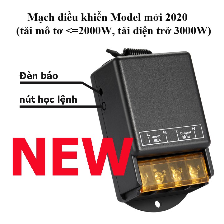 [MẪU MỚI NHẤT 2020] Công tắc điều khiển từ xa 100m/3000W/220V