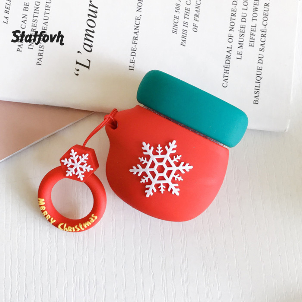 Vỏ Bảo Vệ Hộp Sạc Tai Nghe Airpods 1 / 2 Hình Ông Già Noel / Bánh Gừng / Cây Thông Giáng Sinh Dễ Thương