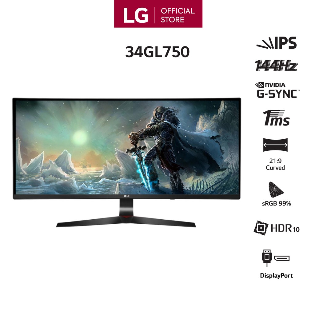 Màn hình chơi game LG UltraWide 34GL750-B 34" 21:9 IPS 144Hz 1ms G-Sync - Hàng chính hãng