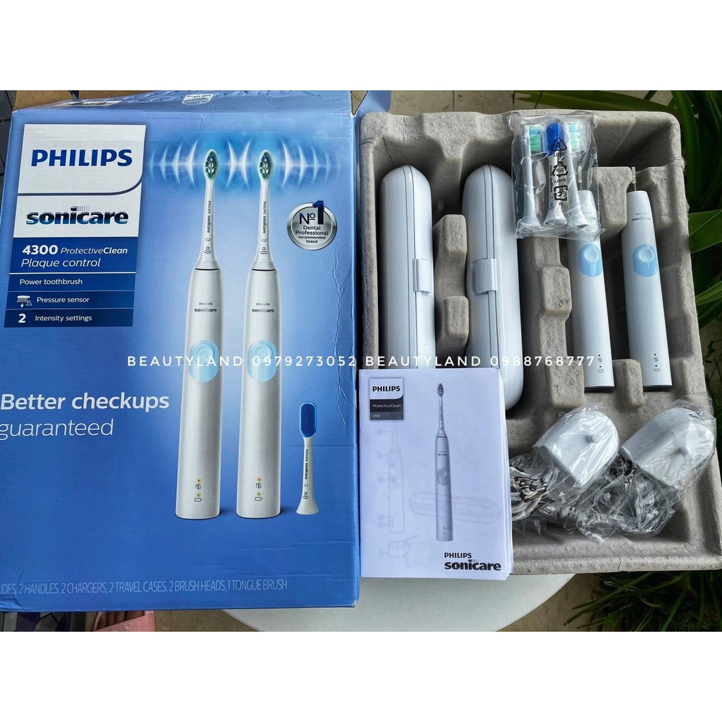 Set bàn chải điện Philips Sonicare 4300