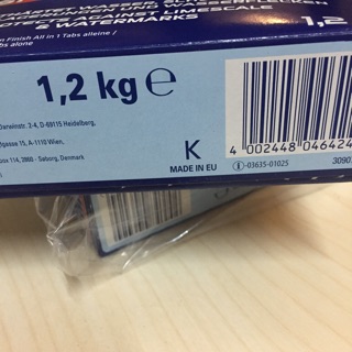 Muối rửa chén Finish 1.2kg Made in EU