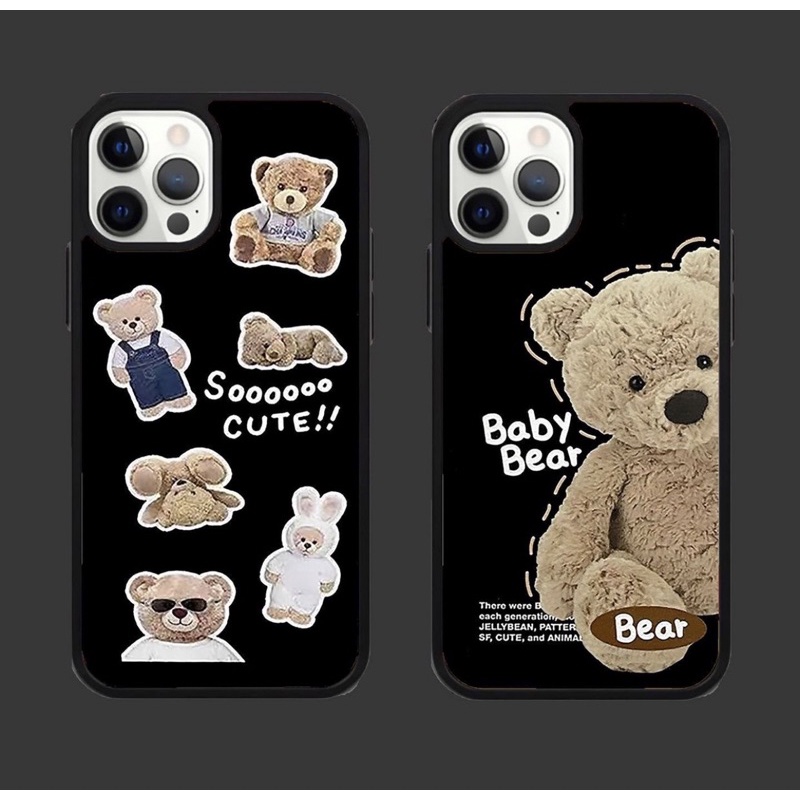 Ốp Lưng Nhựa Cứng THE VIBES Chống Va Đập Bear Cuteee xsmax/7plus/11/11promax/12/12promax/13/13promax/14/14promax