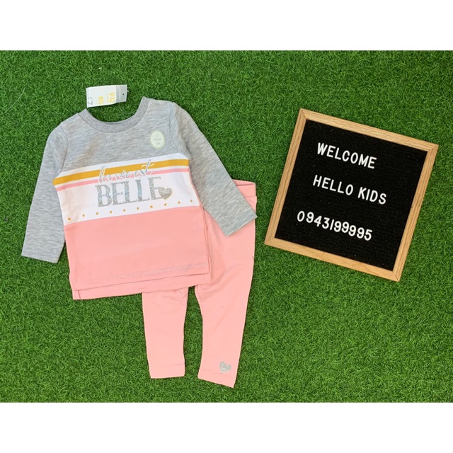 Bộ nỉ Belle hồng ghi