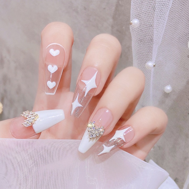 ( 1 Cái ) Charm Nail Kim Loại Trái Tim Valentine, Phụ Kiện Nail - Vani Store