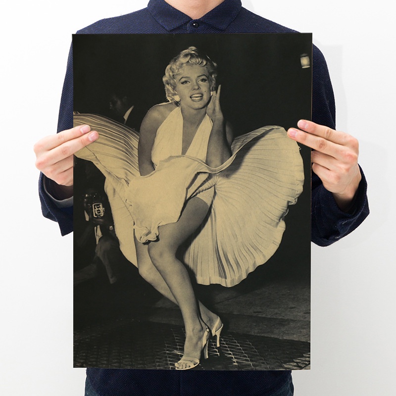 Poster Hình Marilyn Monroe Audrey Hepburn Kích Thước 51 * 35cm