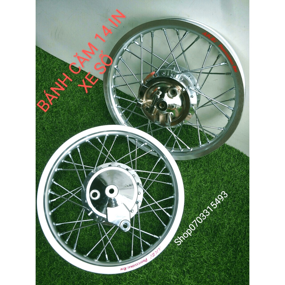 CẶP BÁNH CĂM XE SỐ 14 IN LÙN  NIỀNG NHÔM AKEI THÁI LAN