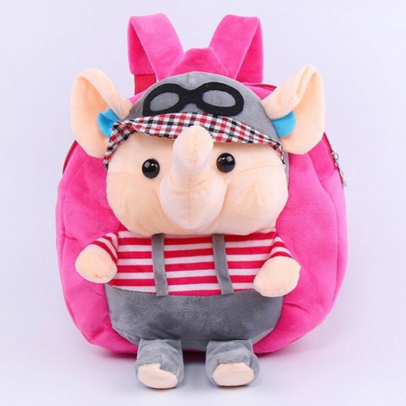 Balo Cho Bé Mẫu Giáo Từ 0-4 Tuổi, Chất Liệu Nhung Mịn,Balo thú 3D