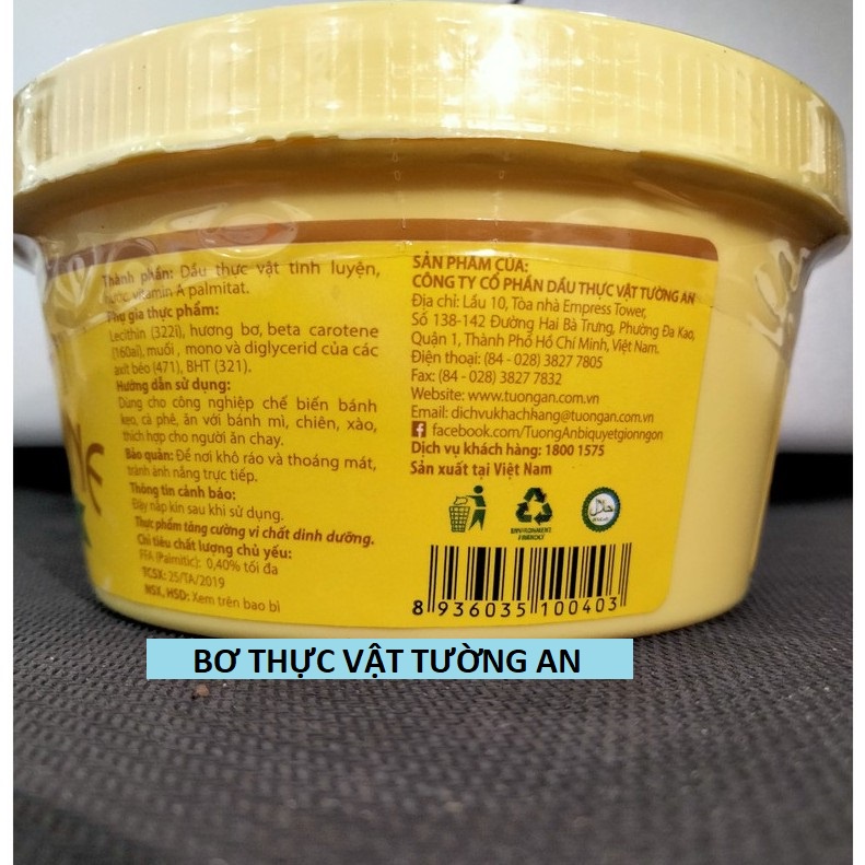 200Gr BƠ THỰC VẬT TƯỜNG AN - HÀNG CHÍNH HÃNG - THƯƠNG HIỆU TƯỜNG AN