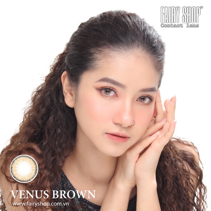 Áp tròng Venus Brown 14.0 - Kính Áp Tròng FAIRY SHOP CONTACT LENS - độ 0 đến 6