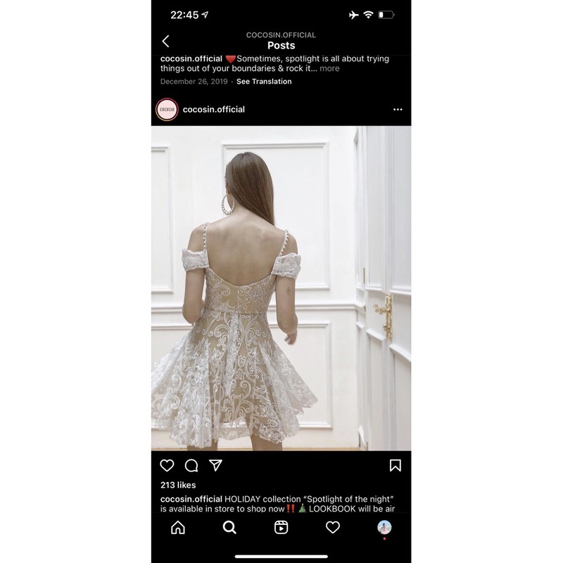 Thanh lý đầm ren dây đính hạt Cocosin size S