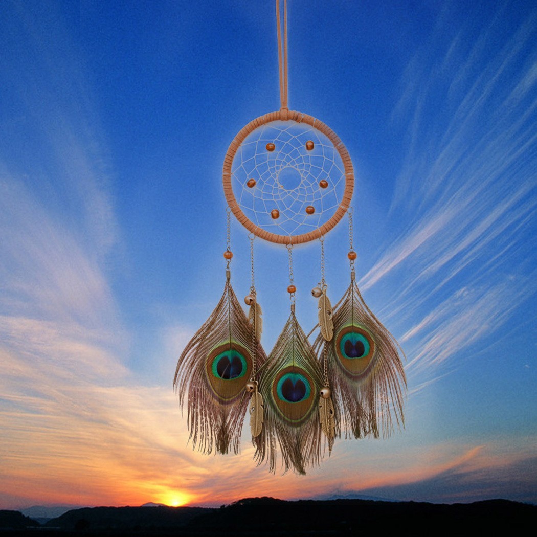 Phụ Kiện Dreamcatcher Màu Xanh Dương Làm Thủ Công Sáng Tạo Phong Cách Bohemian