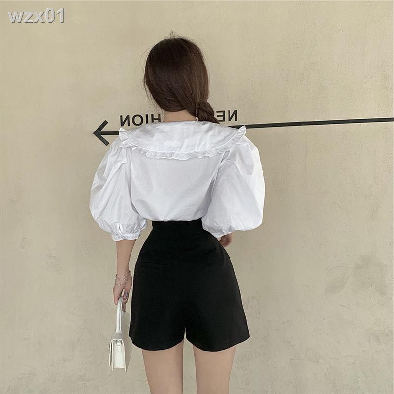 [high quality] Hong Kong thiết kế thời trang phù hợp với eo thon vừa vặn kết tất cả quần short váy suông và áo sơ mi mỏn