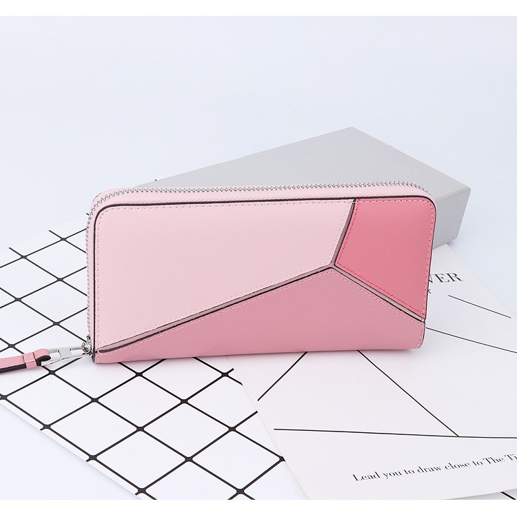 Ví dài chiếc lá/kẻ ô vuông cao cấp phong cách Hàn Quốc 2018 | BigBuy360 - bigbuy360.vn