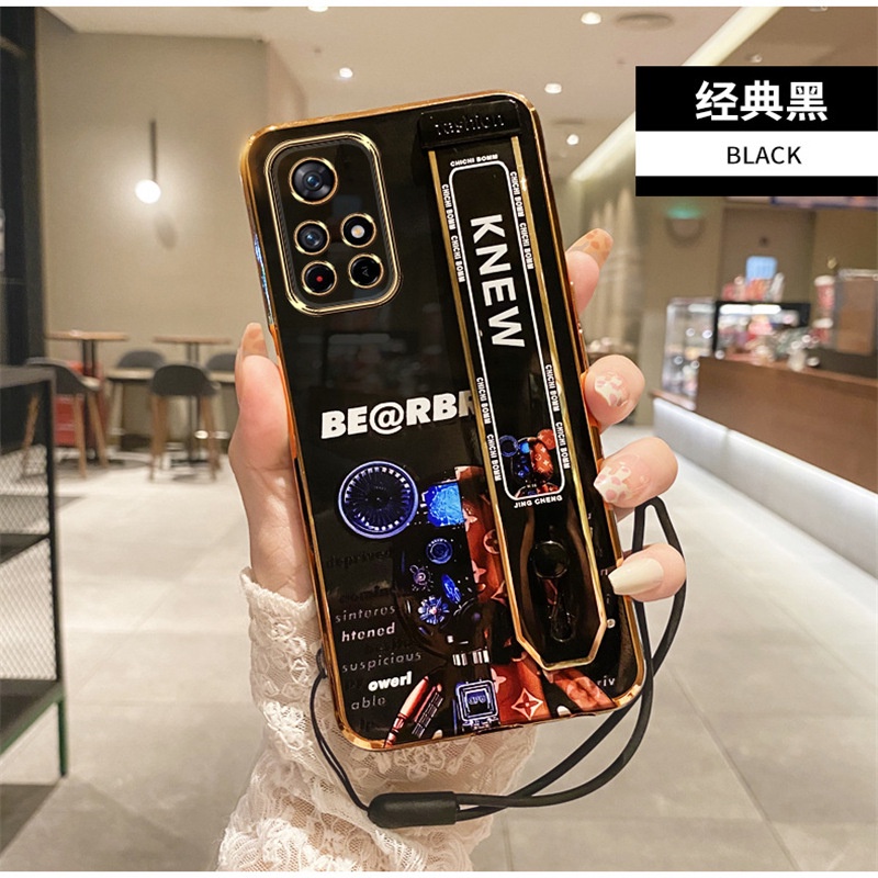 Ốp Lưng Có Dây Đeo Cổ Tay Cho Xiaomi Redmi 9 9A Note 7 8 9 10 11 Pro POCO F3