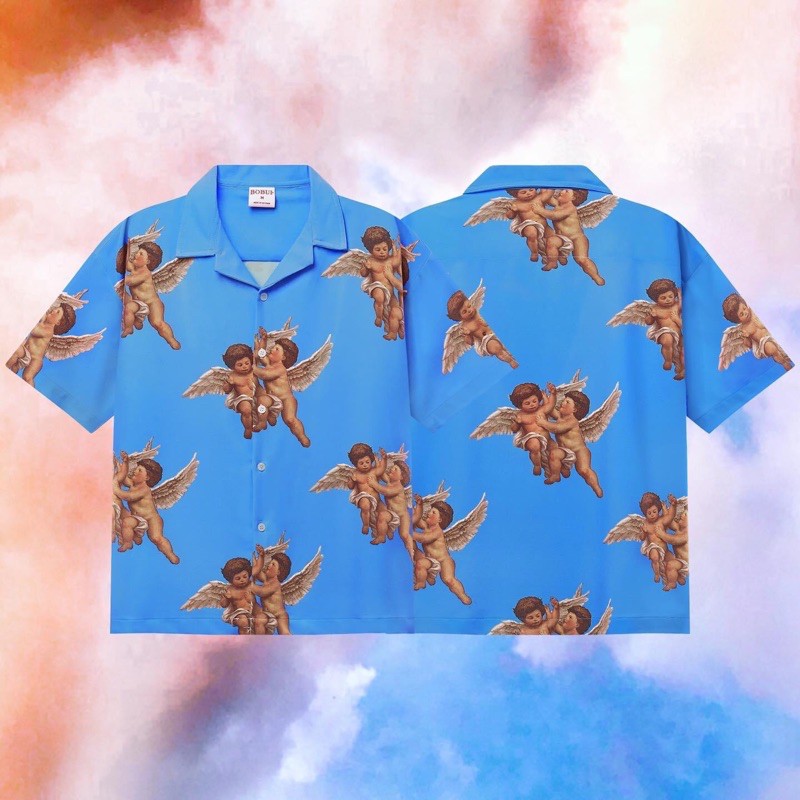 Áo sơ mi BOBUI 2 ANGELS SHIRT/ BLUE