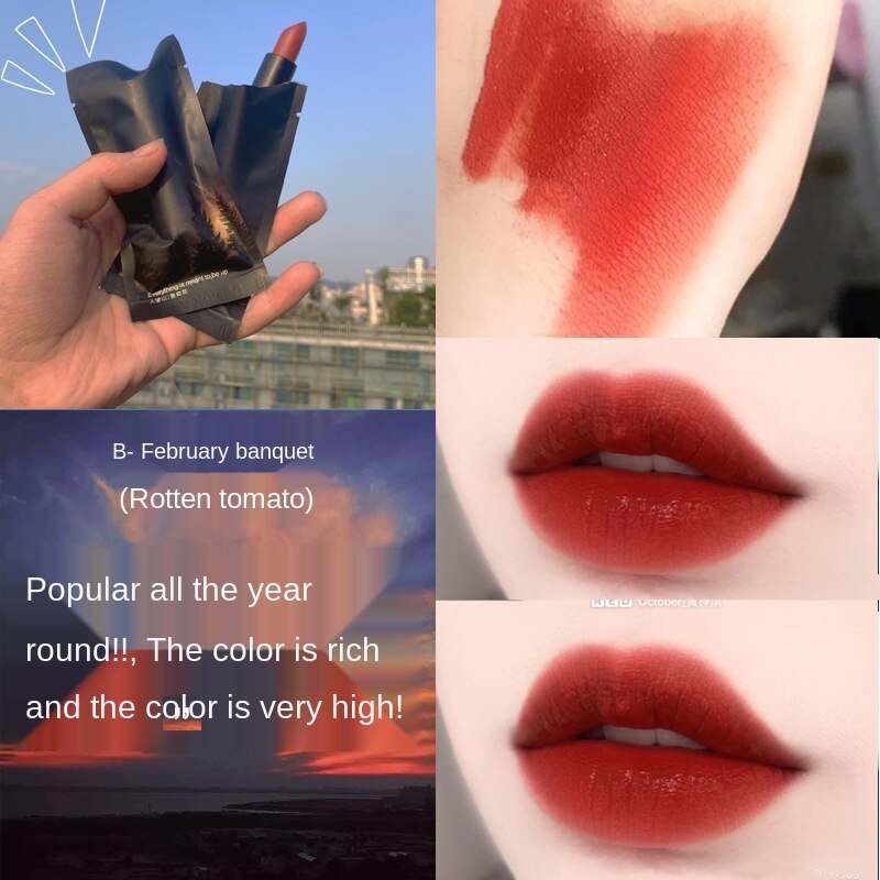 YNKUDOLL Galaxy Matte Lipstick Matte Moisturizing Lipstick Paper Bag | BigBuy360 - bigbuy360.vn