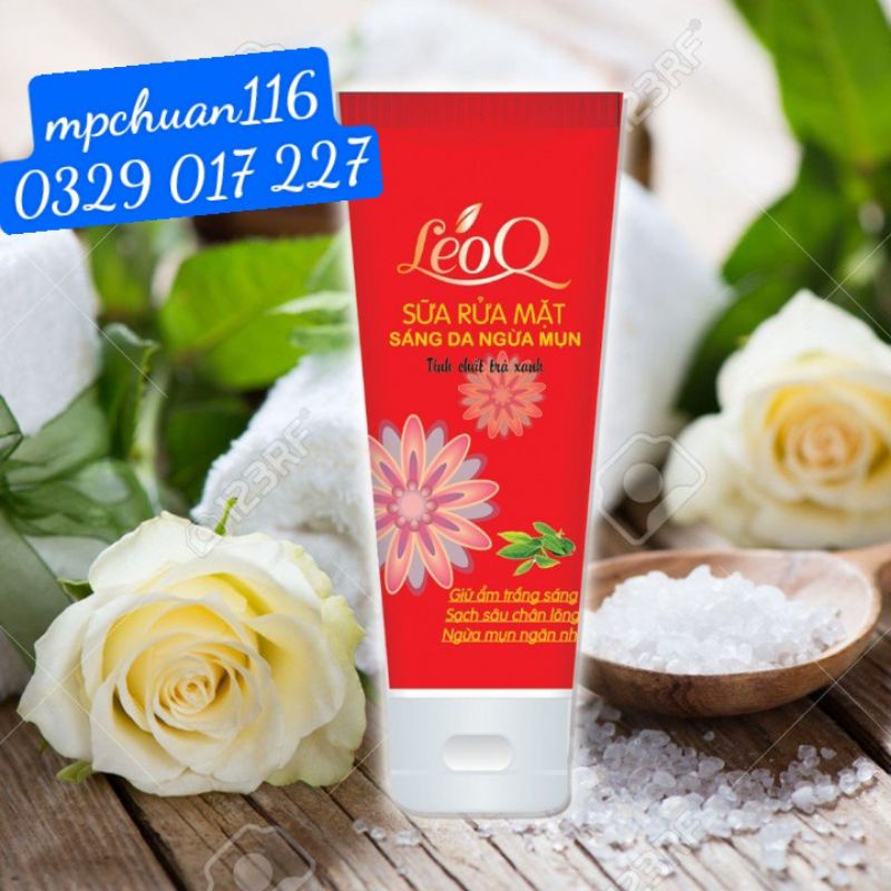 Sữa rửa mặt ngừa mụn LeoQ trà xanh 60g 69k trắng sáng da