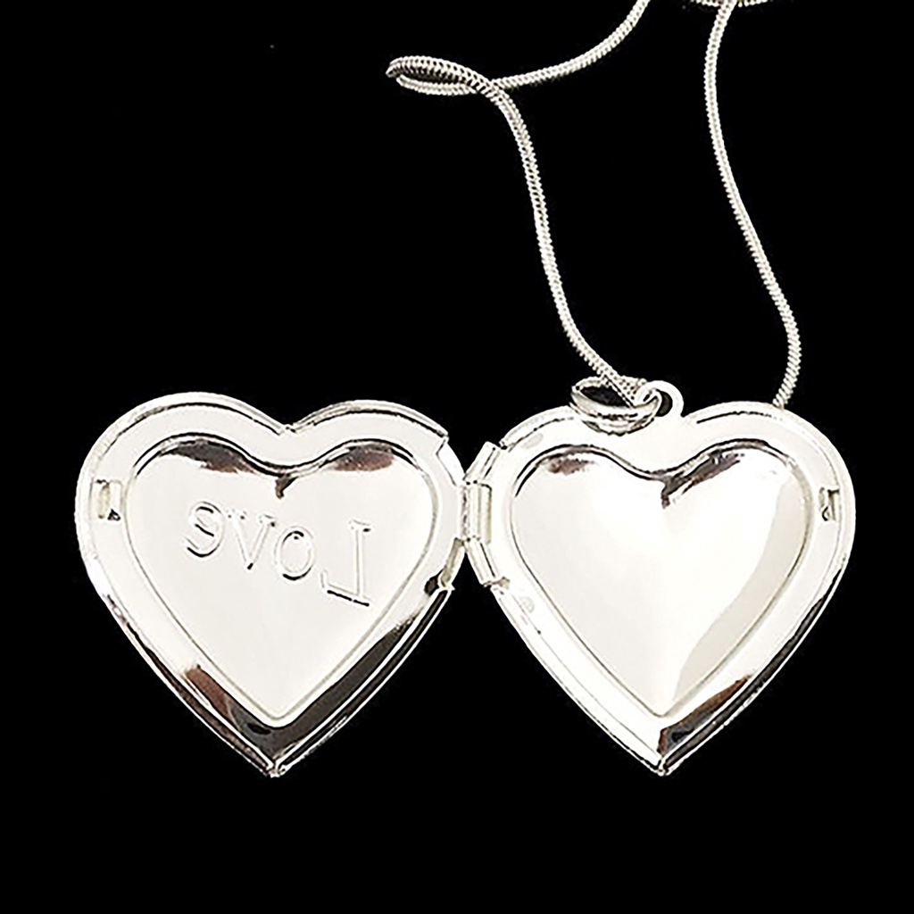 Dây chuyền mạ bạc mặt khung hình trái tim