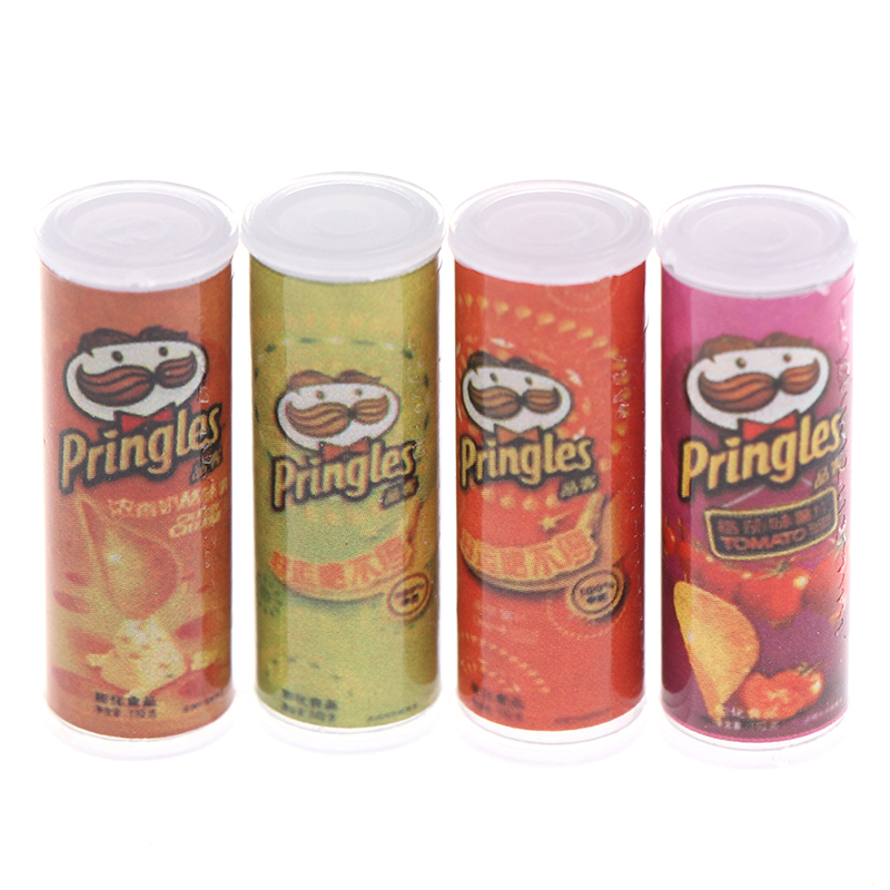 Bộ 4 Hộp Bánh Khoai Tây Tỉ Lệ 1: 12 Trang Trí Nhà Búp Bê