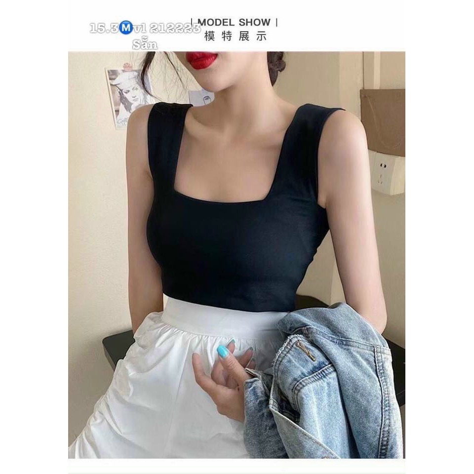 Áo sát nách 2 lớp chất cotton