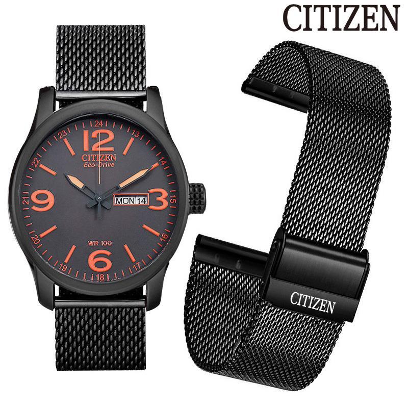 Dây Đeo Thép Thay Thế Cho Đồng Hồ Citizen Sao Cam Nhẹ Kinetic Energy BM8475 BM8240