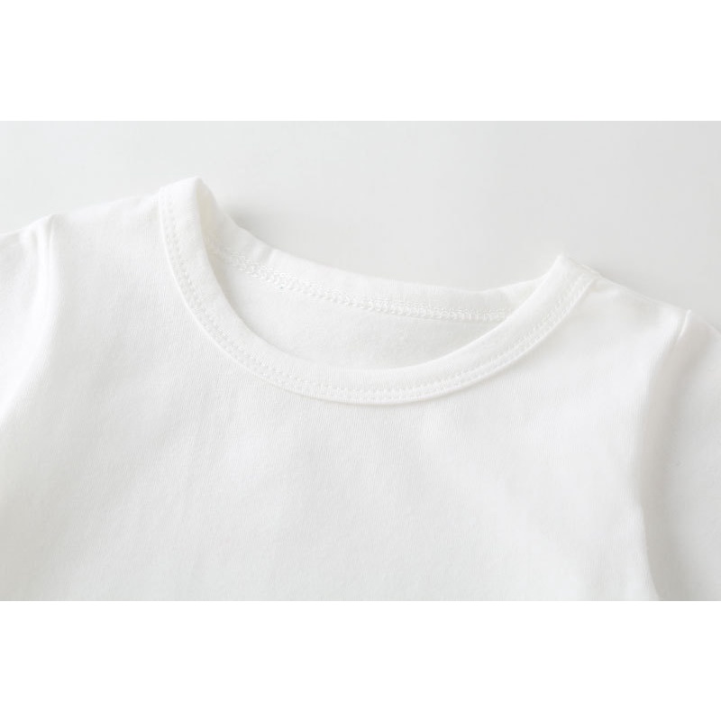Bộ Áo Liền Quần Hai Mảnh Tay Ngắn Bằng Vải Cotton Dành Cho Bé Trai Bé Gái 0-24 Tháng Tuổi