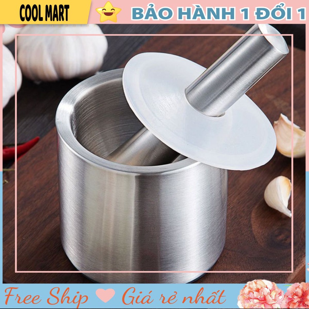 Bộ cối chày FREESHIP Cối chày loại lớn Inox SUS 304 cao cấp không gỉ