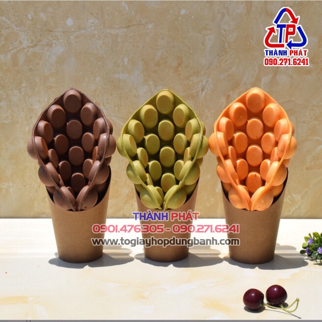 Ly giấy đựng bánh trứng gà non - khoai tây chiên - hogdog - mousse