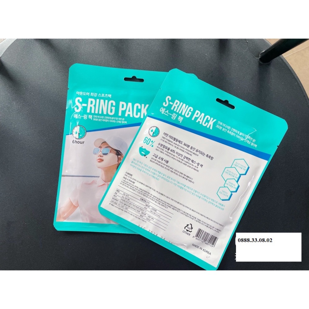 Mặt nạ golf nam nữ S - RING PACK Collagen chống nắng dưỡng da mặt khi lên sân nhập khẩu Hàn Quốc [ TỔNG K