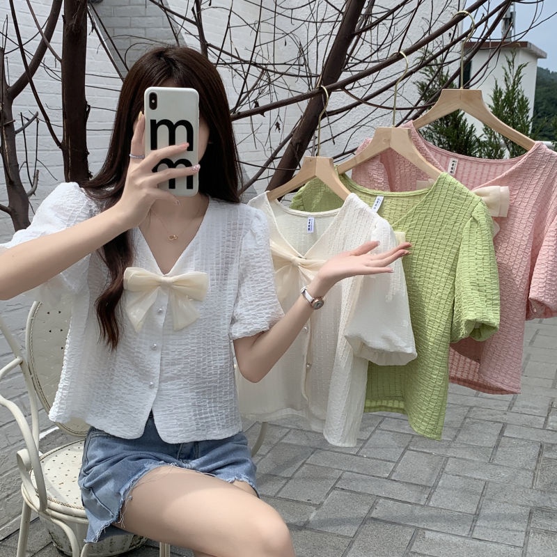 Đầm Nữ Cổ Chữ V Phong Cách Pháp Thời Trang Mùa Hè Mới