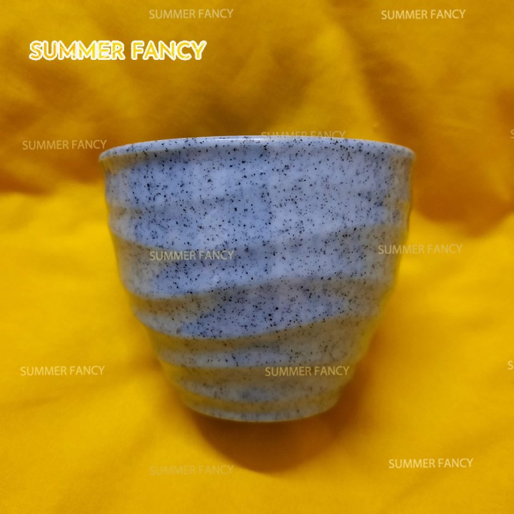 Ly nhựa 8.5 x 6.5 cm vân đá xanh, cốc trà đen, trắng melamine phíp cao cấp nhà hàng quán bar - Plastic Cup F-LY29