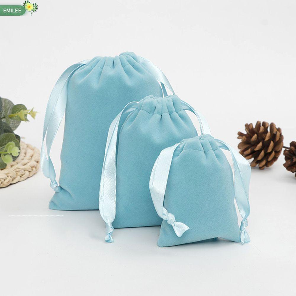Túi Dây Rút Đựng Trang Sức Bằng Vải Nhung Nhiều Màu Thời Trang