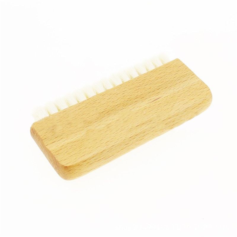 Nama* LP Vinyl Record Cleaning Brush Anti-static Goat Hair Wood Handle Brush Cleaner