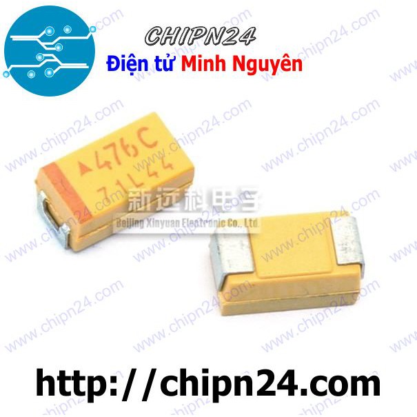 [2 CON] Tụ Tantalum Dán SMD6032 47uf 16V 476C