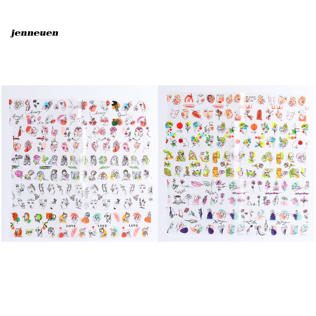 [Hàng mới về] Set 10 tấm nhãn dán móng tay nhiều kiểu dáng đẹp mắt nghệ thuật