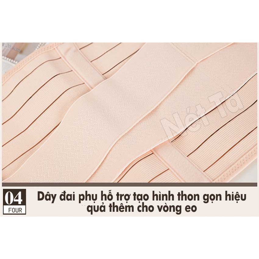 Đai nịt bụng hỗ trợ làm thon, giảm mỡ bụng, điều chỉnh tư thế Nét Ta chất liệu thun 2 lớp cao cấp dày dặn | BigBuy360 - bigbuy360.vn