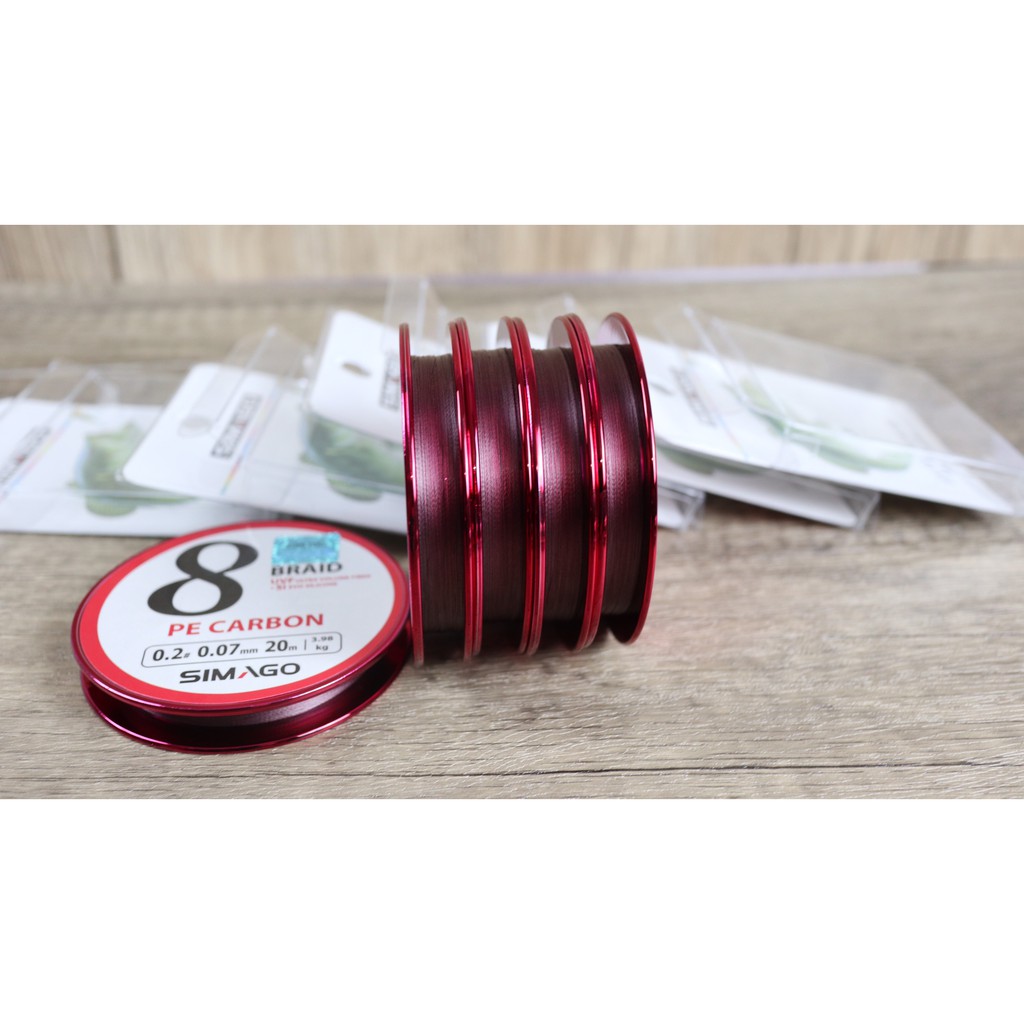 Dù câu cá , dây câu cá, thẻo dù Simago 20m Pe Carbon
