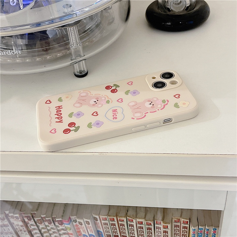 Ốp lưng iphone cạnh vuông Quả Dâu Tây BVC 6s/6splus/7/7plus/8/8plus/x/xr/xs/11/12/13/14/pro/max/plus/promax BVC964