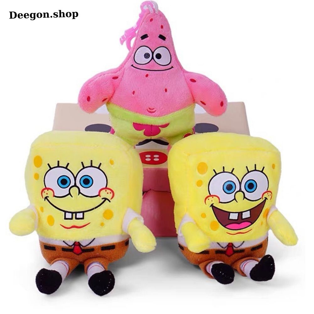 Móc khóa treo balo hình con sao biển và bọt biển,Móc chìa khóa nhìn thôi đã yêu rồi