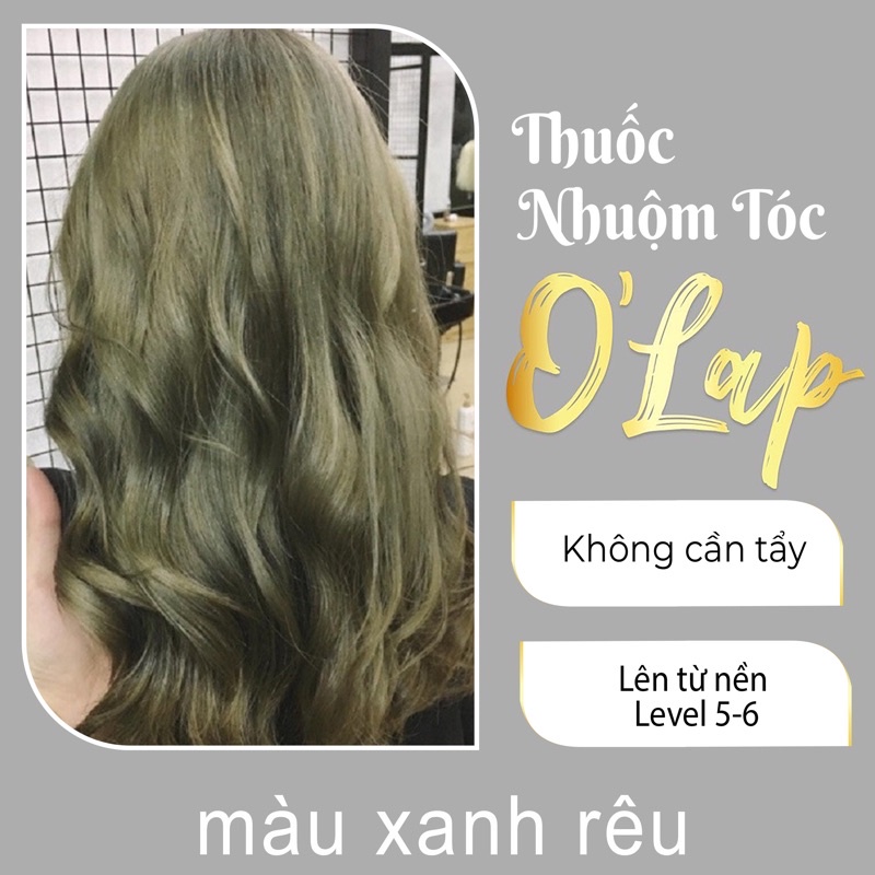 Thuốc nhuộm tóc xanh rêu đen khói không cần tẩy chính hãng OLAP OL33