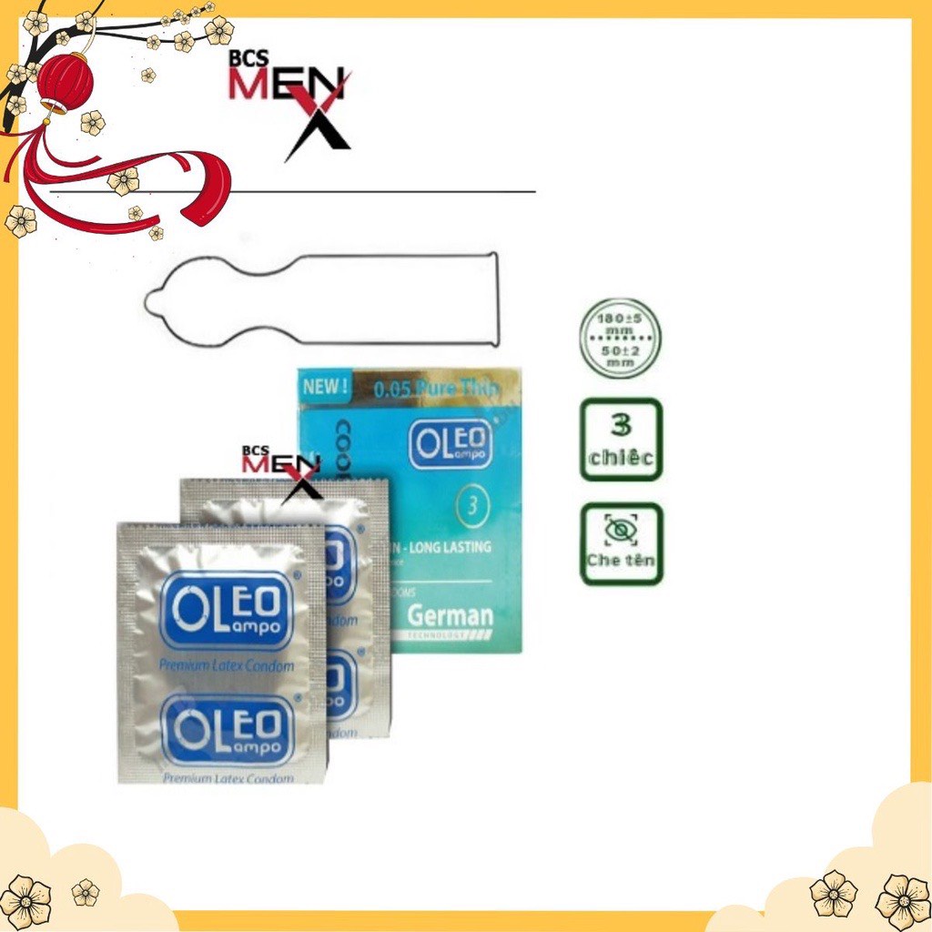 Oleo Lampo Cooling 3s – Bao cao su siêu mỏng - kéo dài thời gian