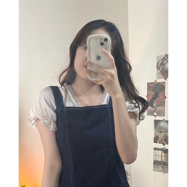 Yếm jean dáng xoè dài taobao order