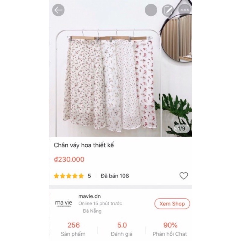 Ma Vie - Chân váy voan hoa thiết kế | BigBuy360 - bigbuy360.vn