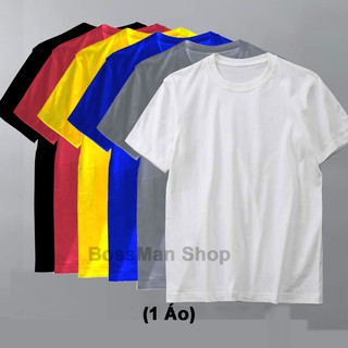 Áo thun trơn Nam Nữ (1 Áo) cổ tròn thun Cotton vải mịn mát BM02 (nhiều màu)